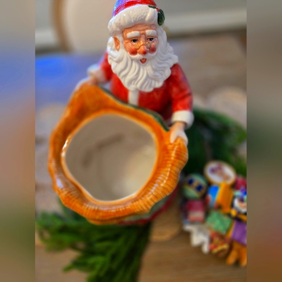 Fitz And Floyd Christmas Cookie Jar 🎅 🍪 - Picture 6 of 10